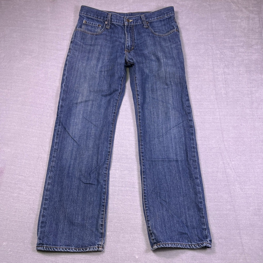 Old Navy Straight Fit Mid Rise Denim Jeans Mens 34x32 Blue Cotton